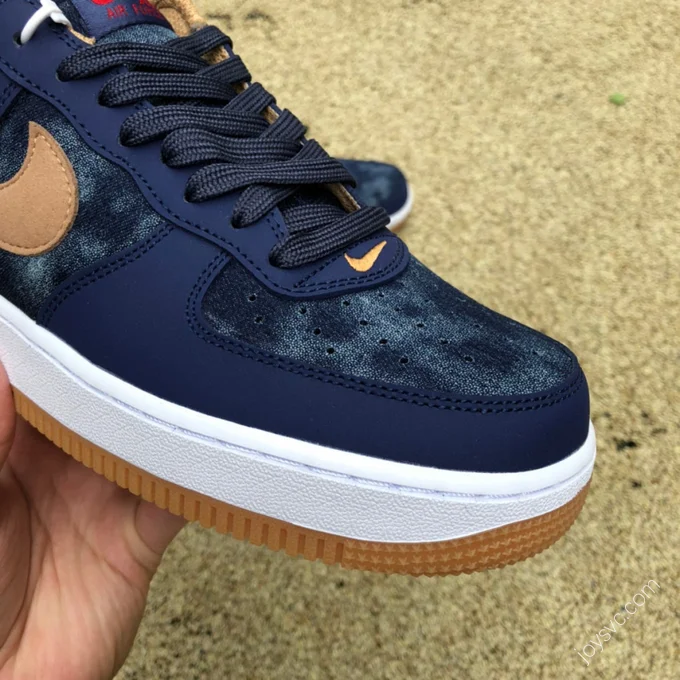 Nike Air Force 1 '07 Blue/Brown Swoosh DD1259-400