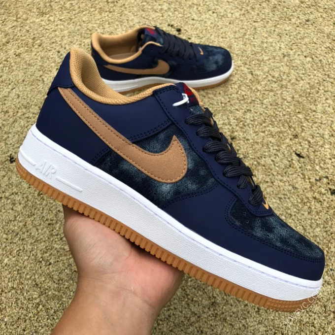 Nike Air Force 1 '07 Blue/Brown Swoosh DD1259-400