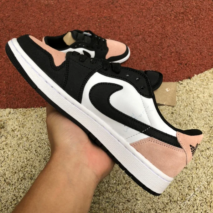 Travis Scott x Air Jordan 1 Low Black Pink Gold Hook CQ4277-995