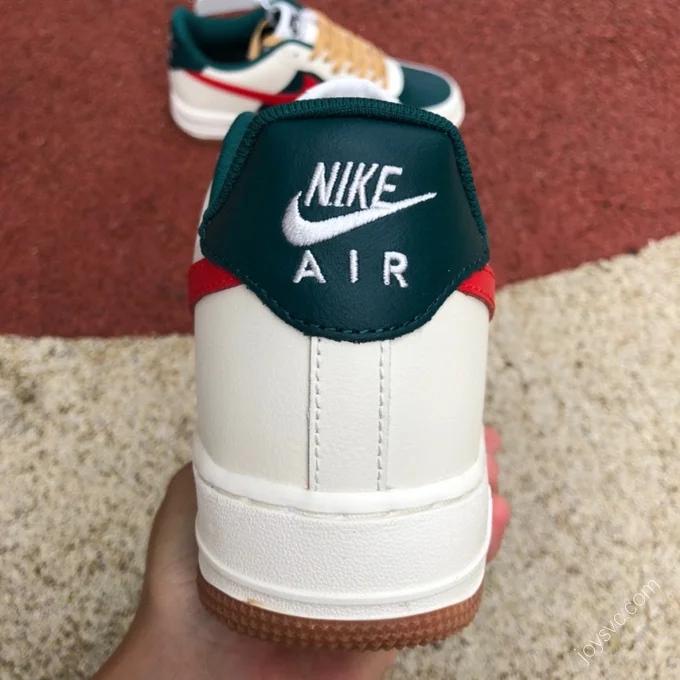 Nike Air Force 1 White/Green/Red Gum Sole FD9063-163