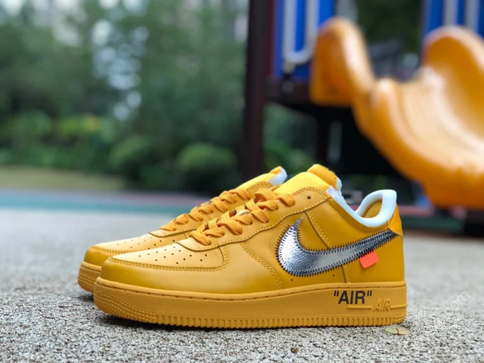 Nike Off White Air Force 1 Gold/Silver DD1876-700