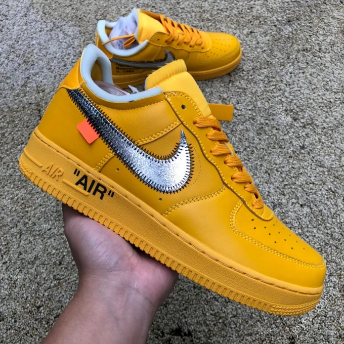 Nike Off White Air Force 1 Gold/Silver DD1876-700