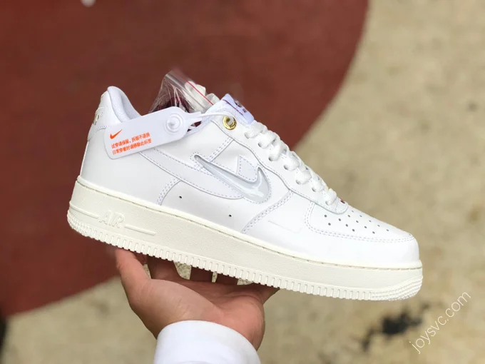 Nike Air Force 1 Beige Transparent Double Swoosh DQ7664-100