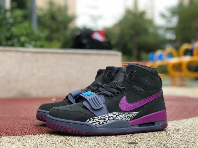 Air Jordan Legacy 312 Black Purple High High-Top Sneaker AV3922-005