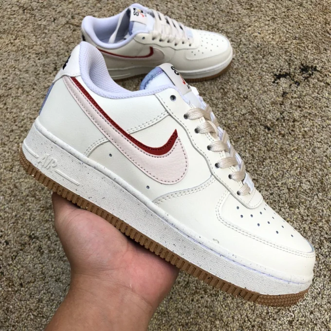 Nike Air Force 1 Cream White/Pink Double Swoosh DX6065-101