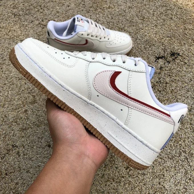 Nike Air Force 1 Cream White/Pink Double Swoosh DX6065-101