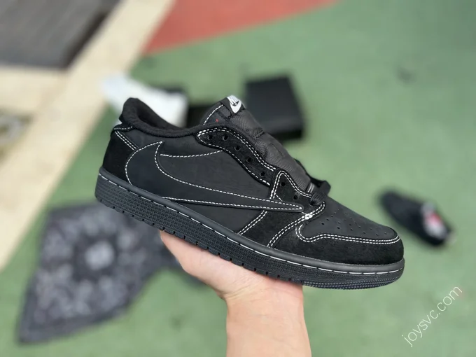 Travis Scott x Air Jordan 1 Low Black Phantom D DM7