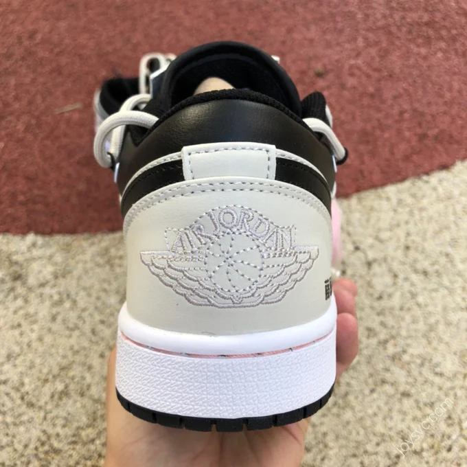 Air Jordan 1 Low White Black Pink Sneakers 553558-062