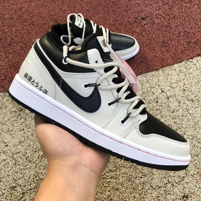 Air Jordan 1 Low White Black Pink Sneakers 553558-062