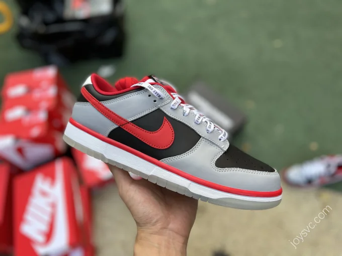 CAU Athletics x Nike Dunk Low Grey Black Red DR6189-001