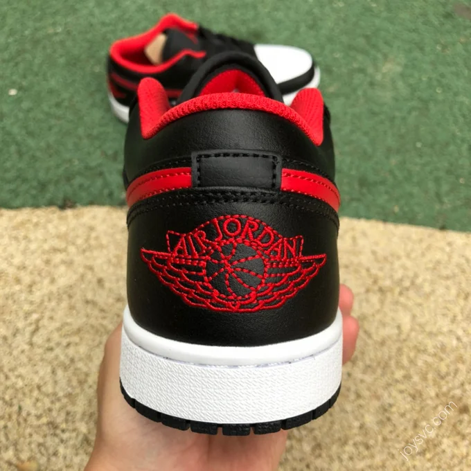 Air Jordan 1 Low Black White Red 553558-063