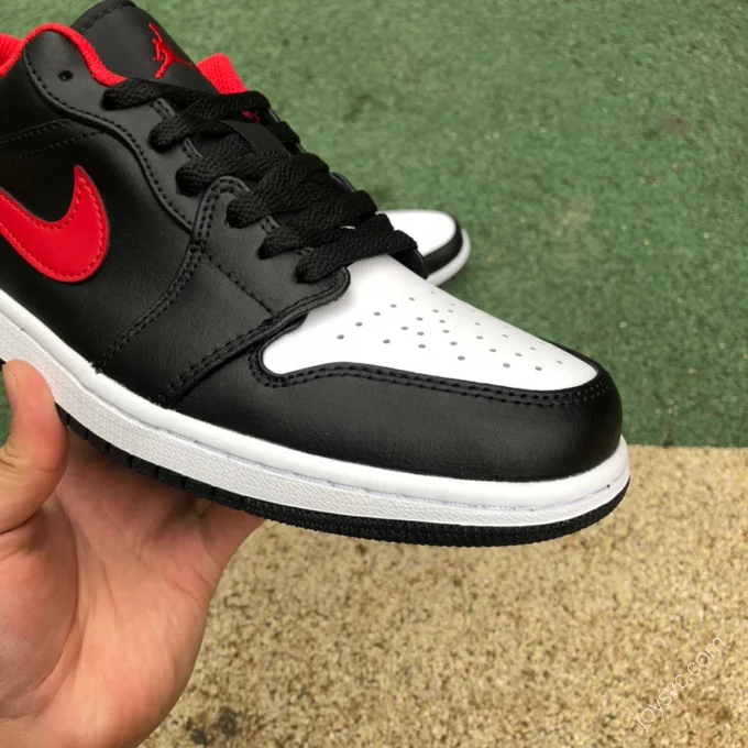 Air Jordan 1 Low Black White Red 553558-063