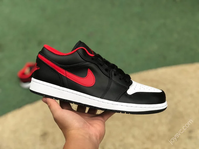 Air Jordan 1 Low Black White Red 553558-063