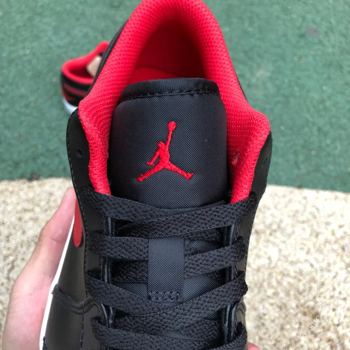 Air Jordan 1 Low Black White Red 553558-063