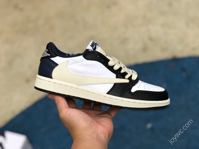 Travis Scott x Air Jordan 1 Low Black White Navy Blue CQ4277-999