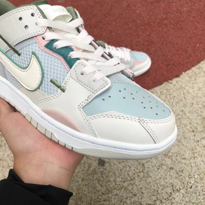 Nike Dunk Scrap White Pink Green DM0802-001