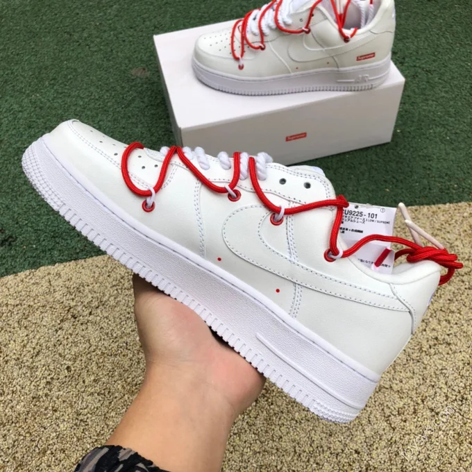 Supreme x Nike Air Force 1 White/Red CU9225-100