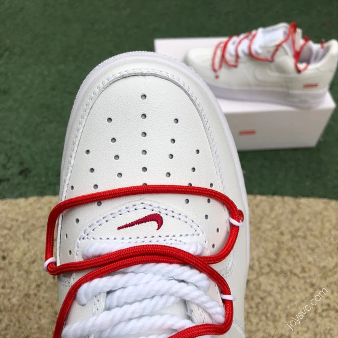 Supreme x Nike Air Force 1 White/Red CU9225-100