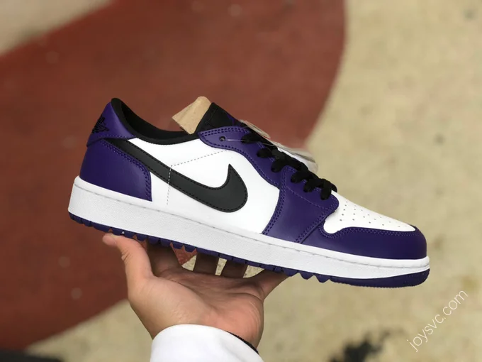 Air Jordan 1 Low Golf White Purple Sneakers DD9315-105