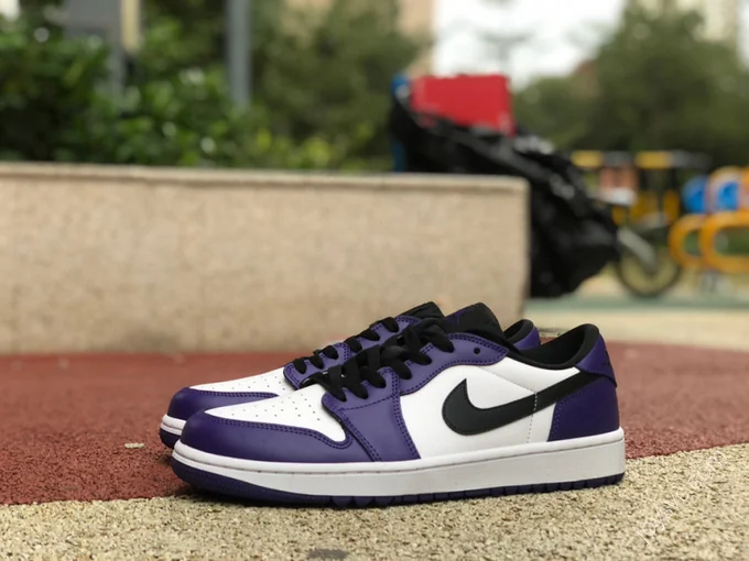 Air Jordan 1 Low Golf White Purple Sneakers DD9315-105