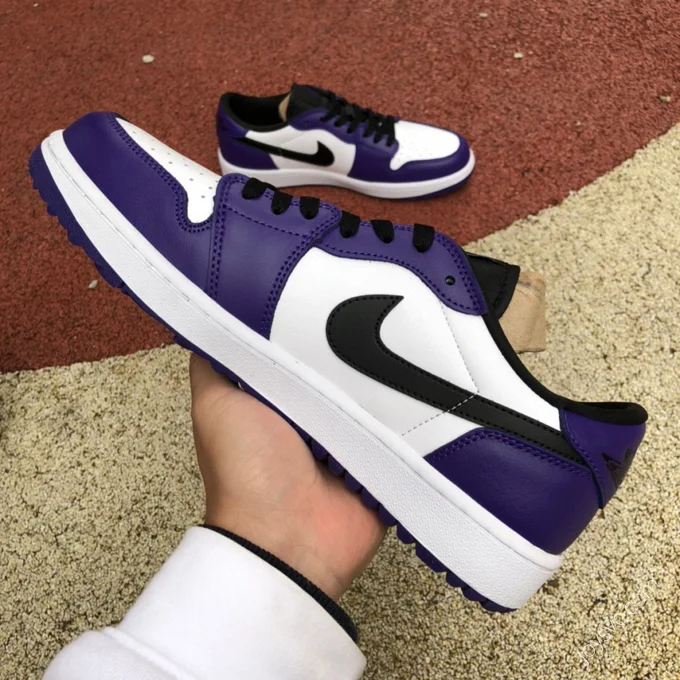 Air Jordan 1 Low Golf White Purple Sneakers DD9315-105