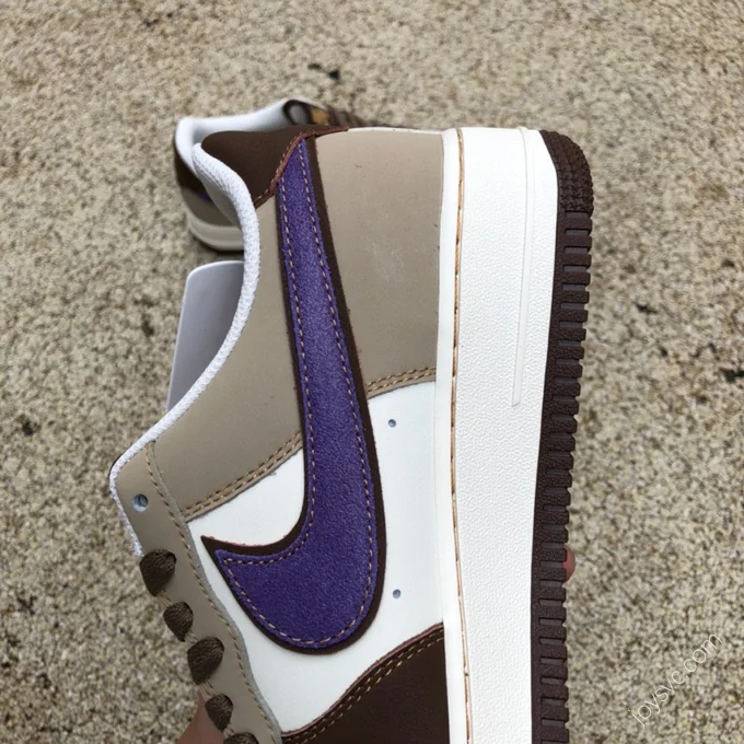 Nike Air Force 1 '07 Mocha Purple Swoosh LJ8822-111