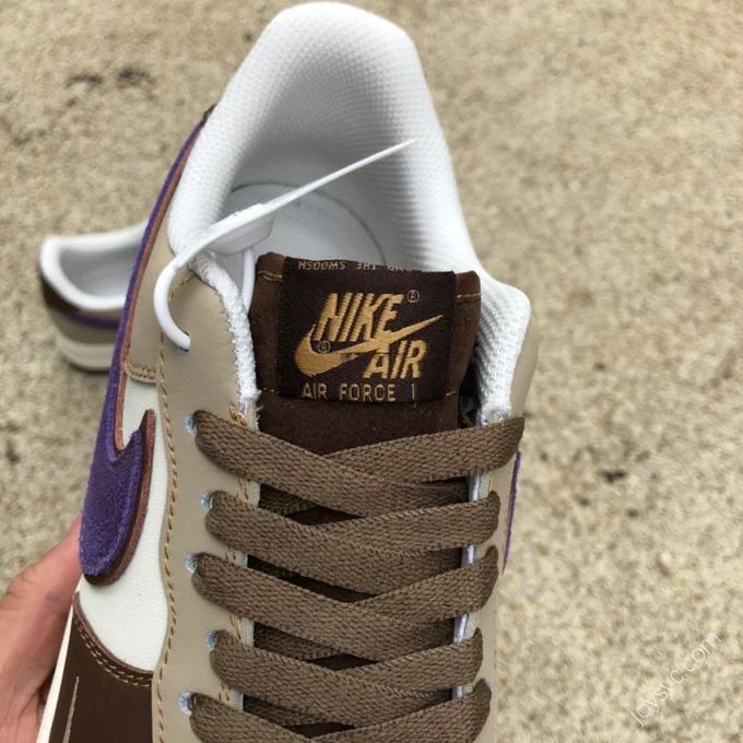 Nike Air Force 1 '07 Mocha Purple Swoosh LJ8822-111