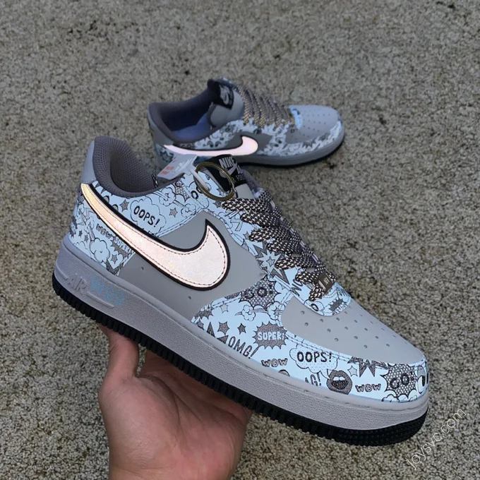 Nike Air Force 1 '07 Grey 3M Graffiti ZG0088-822