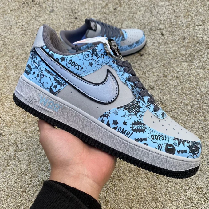 Nike Air Force 1 '07 Grey 3M Graffiti ZG0088-822