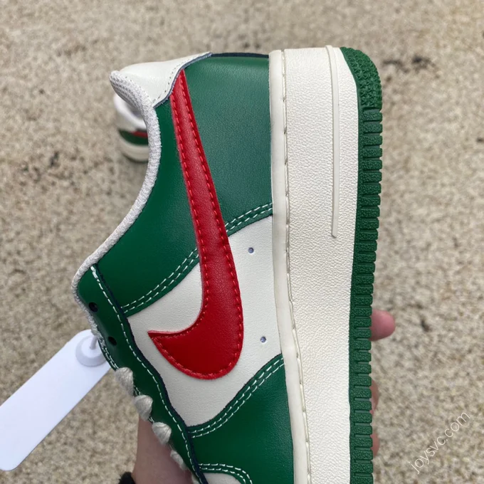 Nike Air Force 1 '07 White/Green/Red Swoosh CW2288-666