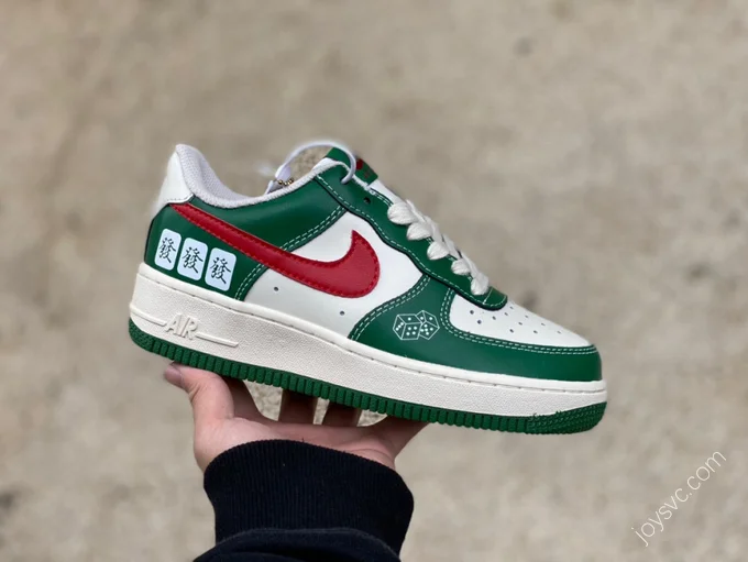 Nike Air Force 1 '07 White/Green/Red Swoosh CW2288-666