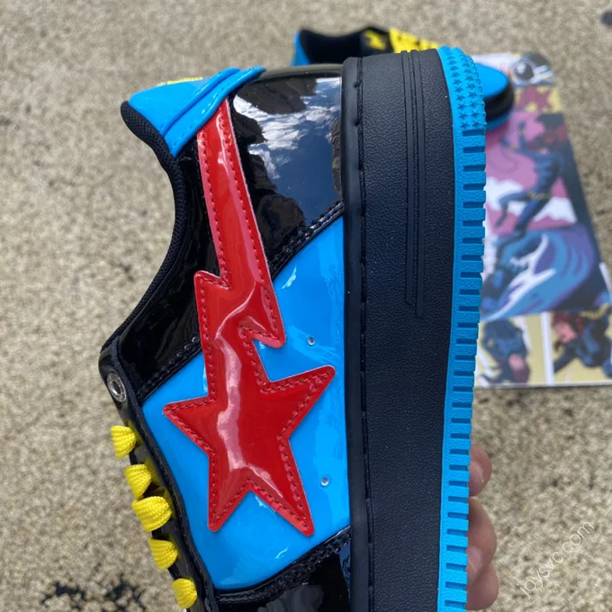 Marvel x Bape STA Black Blue Red