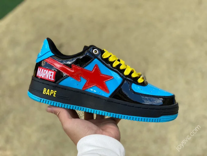 Marvel x Bape STA Black Blue Red