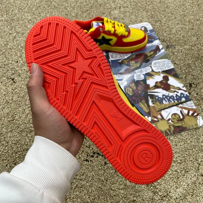 Marvel x Bape STA Red Yellow Black 1I73-191-902