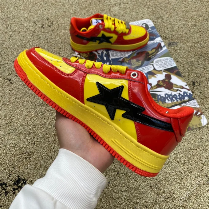 Marvel x Bape STA Red Yellow Black 1I73-191-902