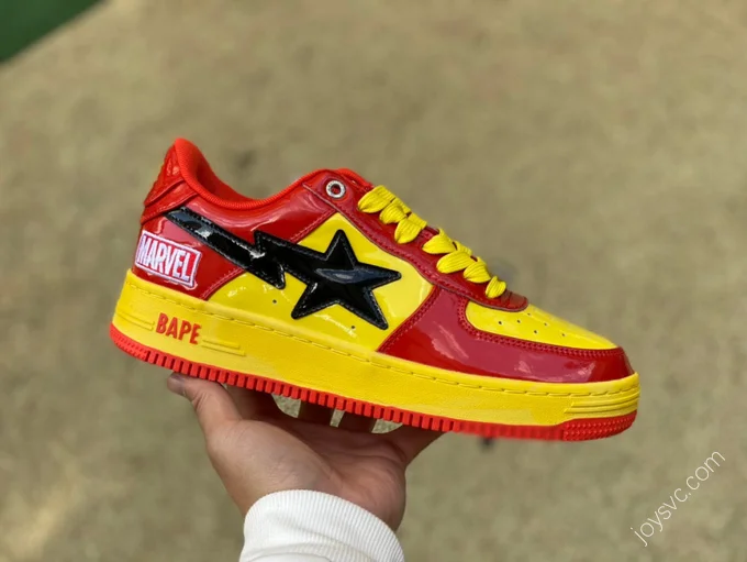 Marvel x Bape STA Red Yellow Black 1I73-191-902