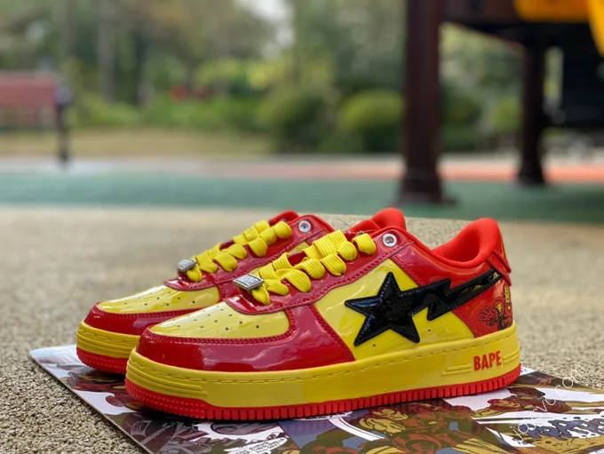 Marvel x Bape STA Red Yellow Black 1I73-191-902