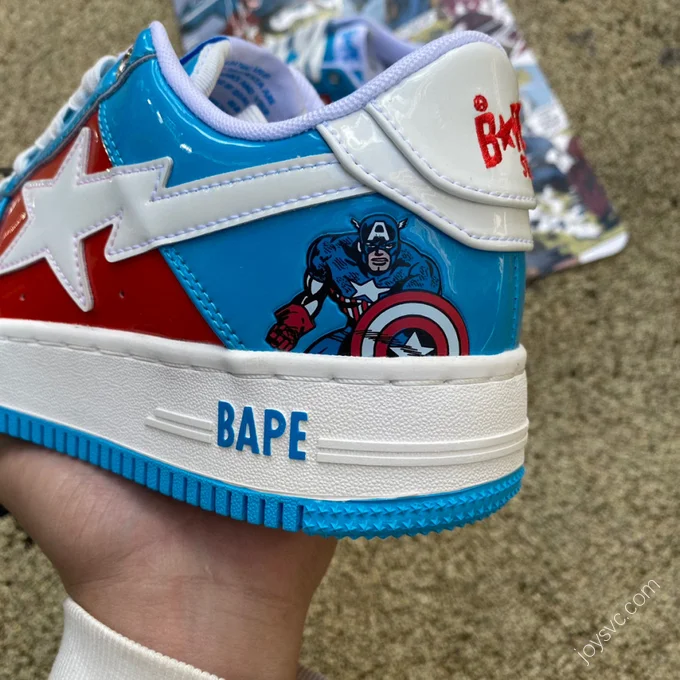 Marvel x Bape STA Blue Red White 1I73-191-903