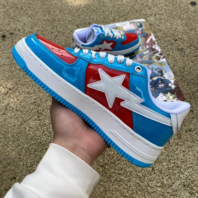 Marvel x Bape STA Blue Red White 1I73-191-903