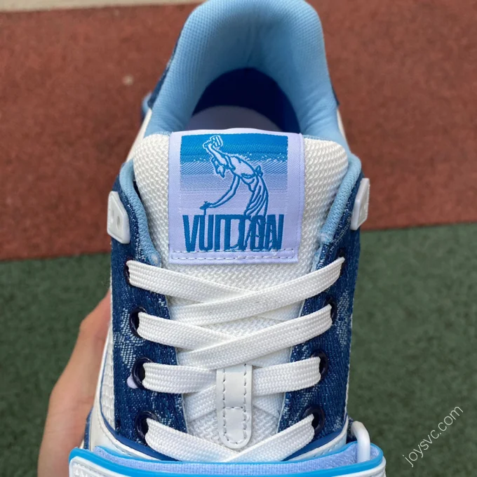 LOUIS VUITTON Trainer White Blue