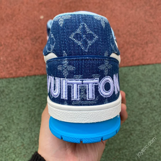 LOUIS VUITTON Trainer White Blue