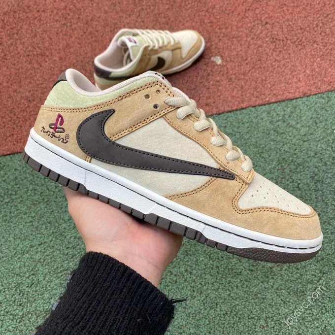 Travis Scott x Playstation x Nike SB Dunk Low Wheat Yellow CU1726-666