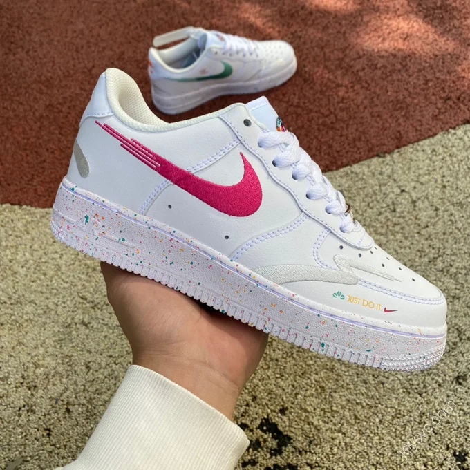 Nike Air Force 1 White/Orange Splatter FD4622-131