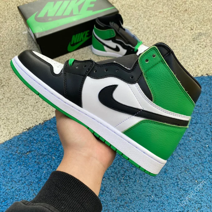 Air Jordan 1 Lucky Green Black White Green High-Top DZ5485-031