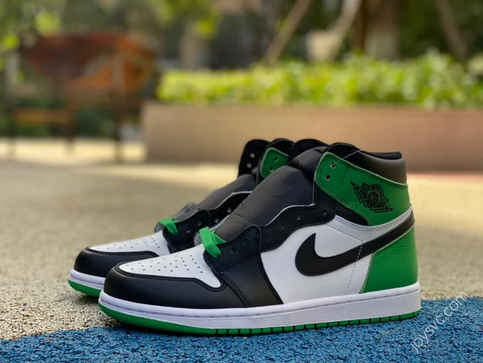 Air Jordan 1 Lucky Green Black White Green High-Top DZ5485-031