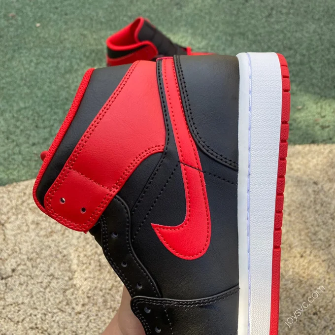 Air Jordan 1 Mid Black Red Sneakers DQ8426-060