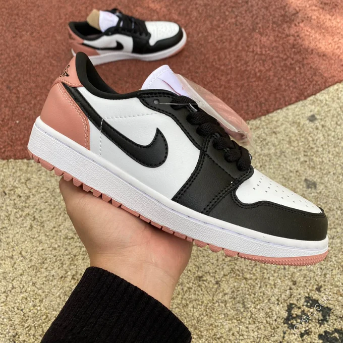 Air Jordan 1 Low Golf Black White Pink DD9315-106