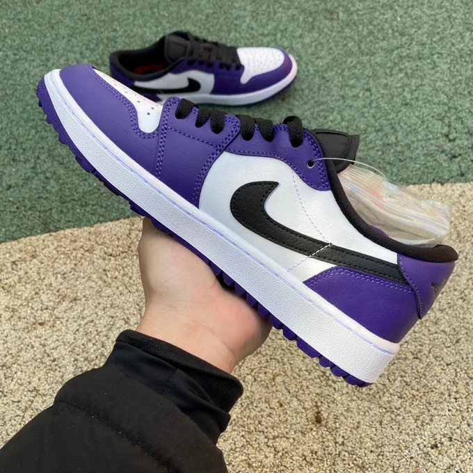 Air Jordan 1 Low Golf White Purple Sneakers DD9315-105