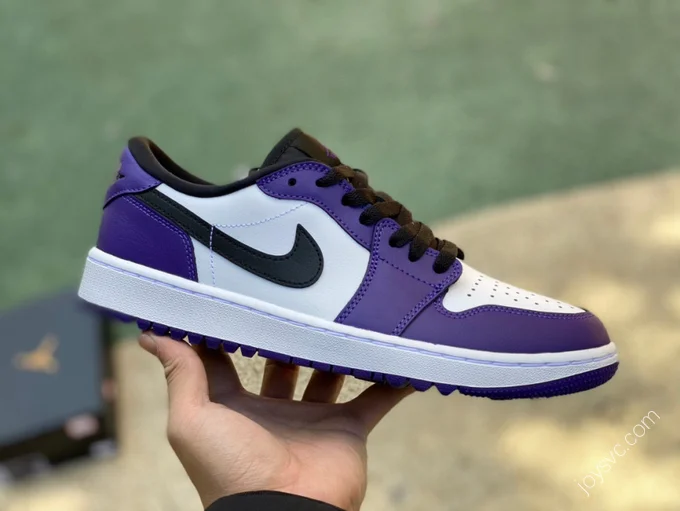 Air Jordan 1 Low Golf White Purple Sneakers DD9315-105