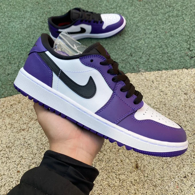 Air Jordan 1 Low Golf White Purple Sneakers DD9315-105